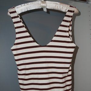 Brown/Black Striped Bodysuit